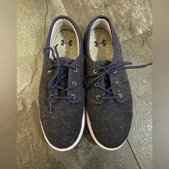 Women’s Under Armour Street Encounter Wool Navy Blue Casual Boat Shoes Size 9 - Picture 2 of 7